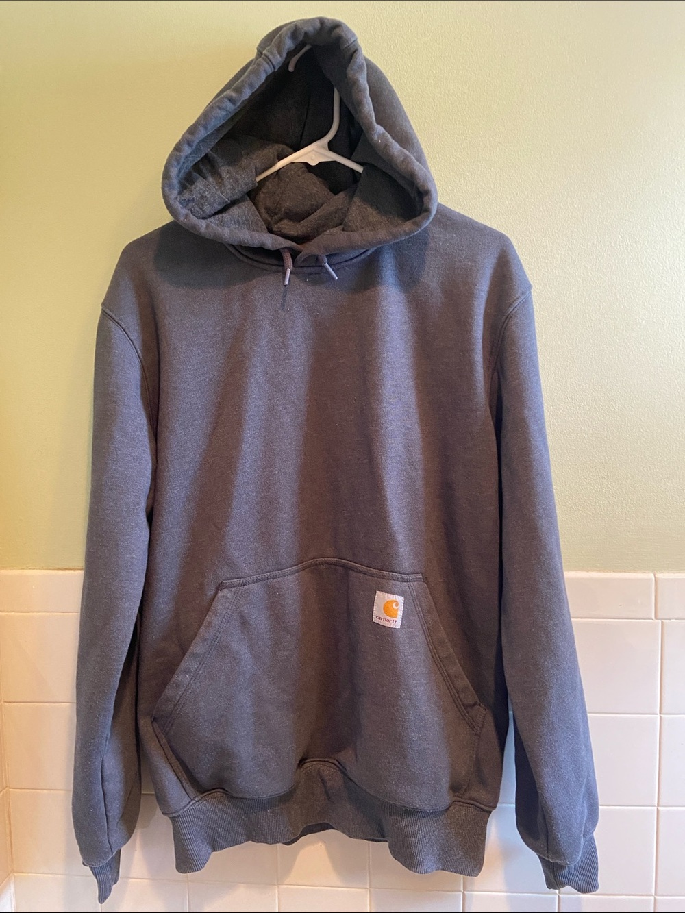 💙Carhartt Hoodie Men’s Pullover Outdoor Workwear in Charcoal Size Small